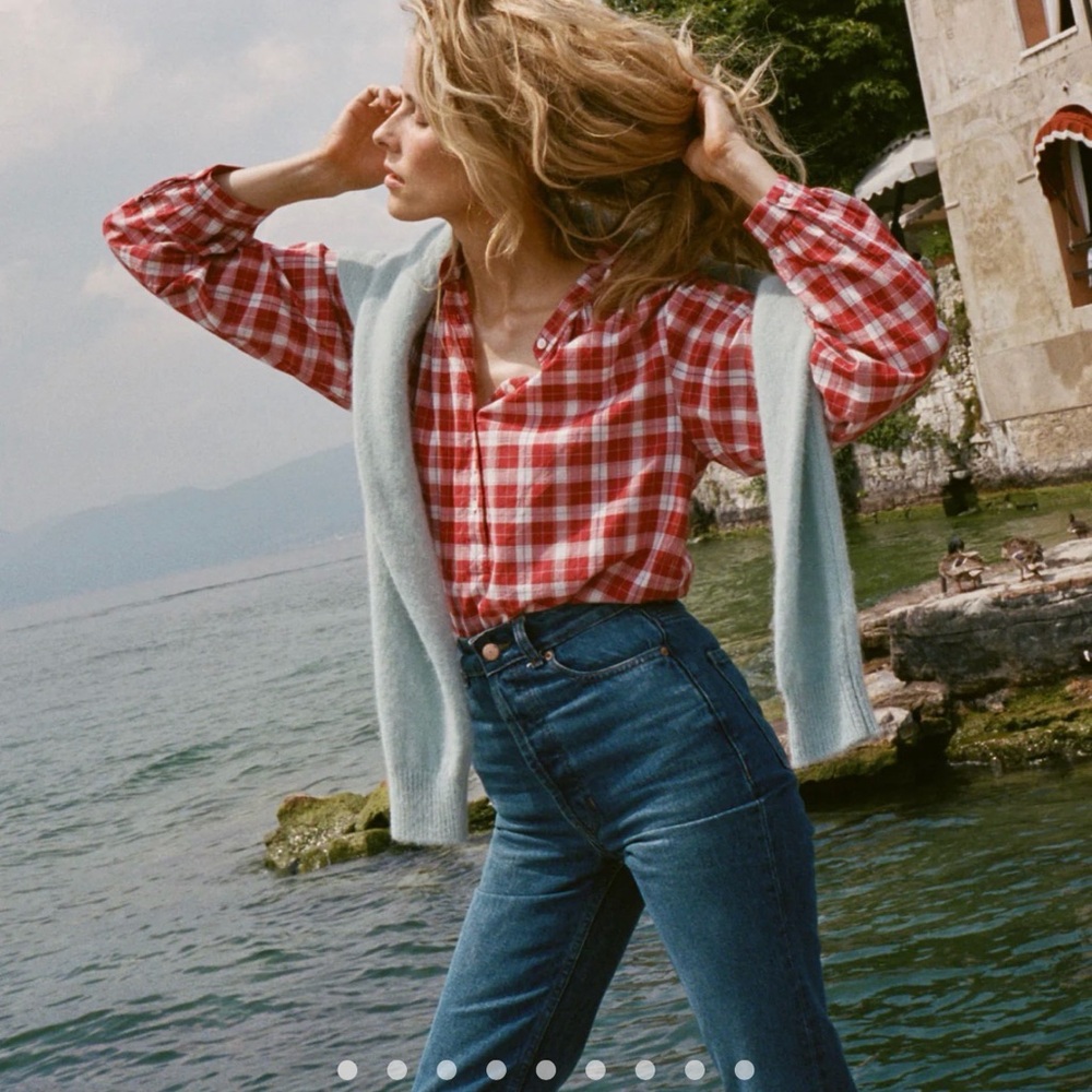 DOEN HOLDE TOP IN ALSACE PLAID (M)